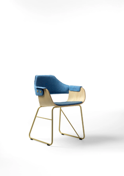 SHOWTIME - Sled base upholstered chair by BD Barcelona Design - view 3